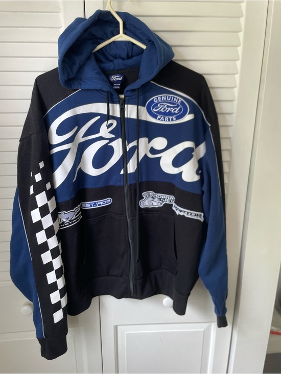 Ford Other - Ford Blue, Black & White Racing Hoodie